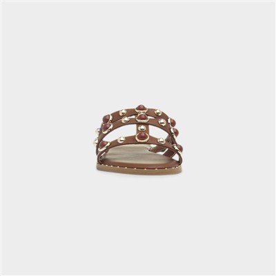 Cloe Womens Brown Mule Sandal