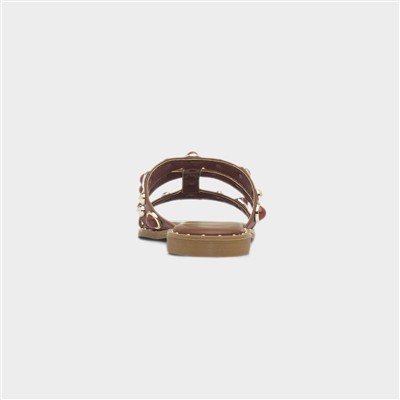 Cloe Womens Brown Mule Sandal