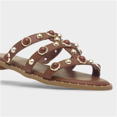 Cloe Womens Brown Mule Sandal