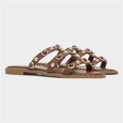 Cloe Womens Brown Mule Sandal