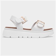 Krush Kenzie Womens White Chunky Buckle Sandal (Click For Details)