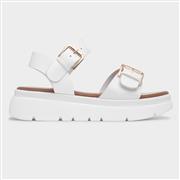 Krush Kenzie Womens White Chunky Buckle Sandal (Click For Details)