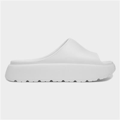 Laurel Womens White Platform Slider