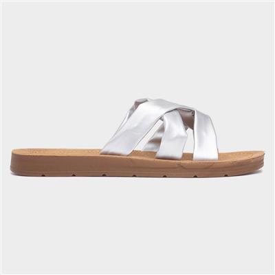 Zurich Womens Silver Flat Mule Sandal