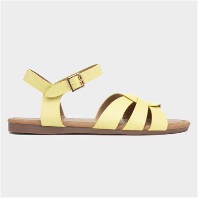 Antalya Womens Yellow Strappy Sandals