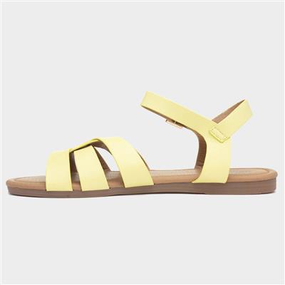 Antalya Womens Yellow Strappy Sandals
