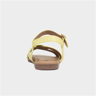 Antalya Womens Yellow Strappy Sandals