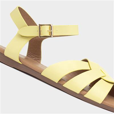 Antalya Womens Yellow Strappy Sandals