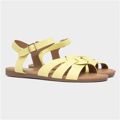 Antalya Womens Yellow Strappy Sandals