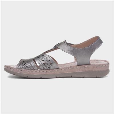 Ruth Womens Metallic Leather Sandal