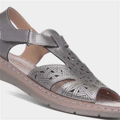 Ruth Womens Metallic Leather Sandal