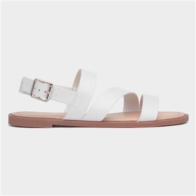 Blaire Womens White Strappy Sandal