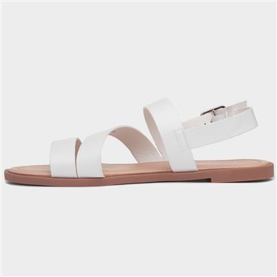 Blaire Womens White Strappy Sandal