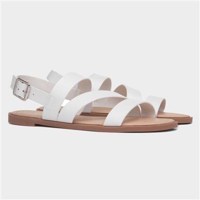 Blaire Womens White Strappy Sandal