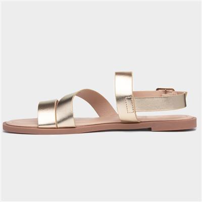 Blaire Womens Gold Strappy Sandal