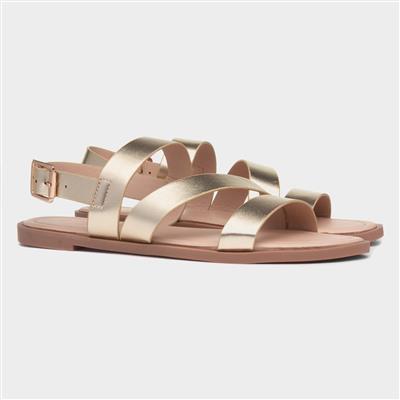 Blaire Womens Gold Strappy Sandal
