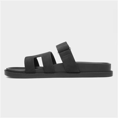 Truffle Louise Womens Black Mule Sandal