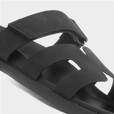 Truffle Louise Womens Black Mule Sandal