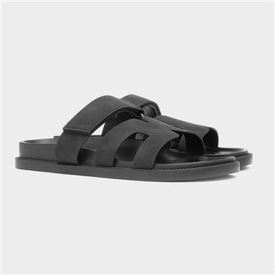 Truffle Louise Womens Black Mule Sandal