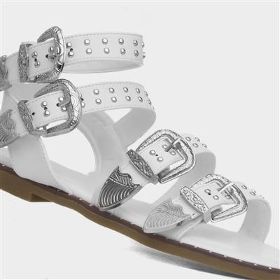 Jolene Womens White Sandal