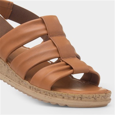 Eden Womens Tan Leather Sandal