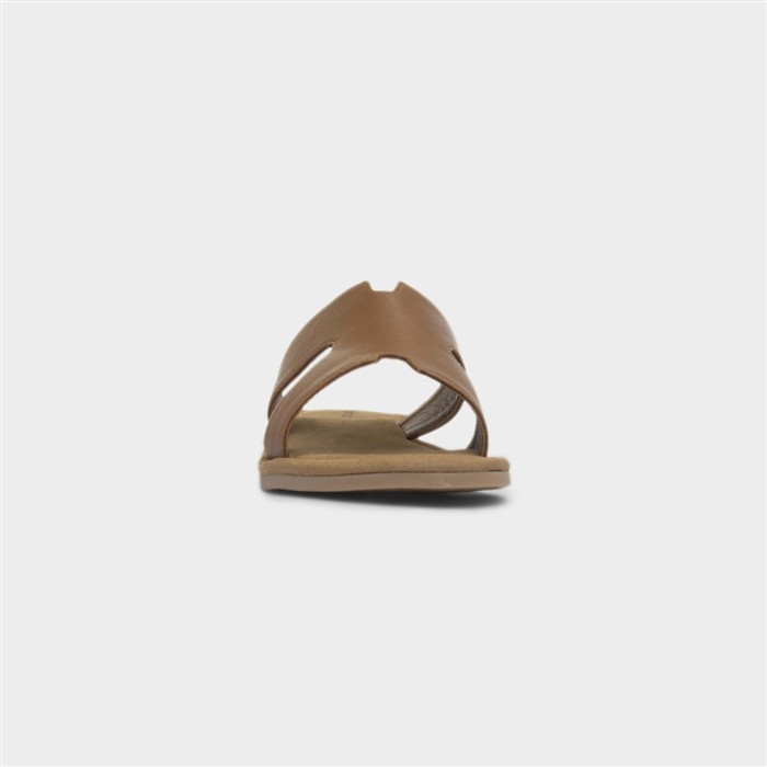 Azalea Womens Tan Leather Sandal