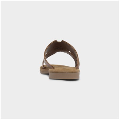 Azalea Womens Tan Leather Sandal
