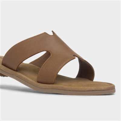 Azalea Womens Tan Leather Sandal
