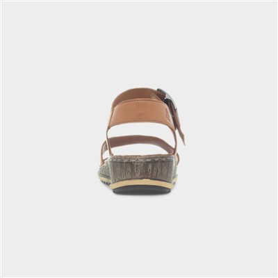 Ellie Womens Tan Sandal