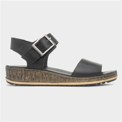 Ellie Womens Black Wide Fit Sandal