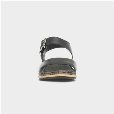 Ellie Womens Black Wide Fit Sandal