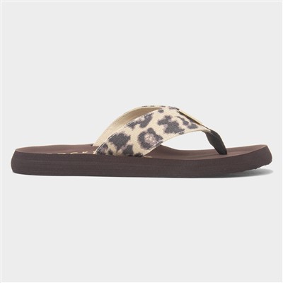 Adios Dexter Womens Brown Flip Flop