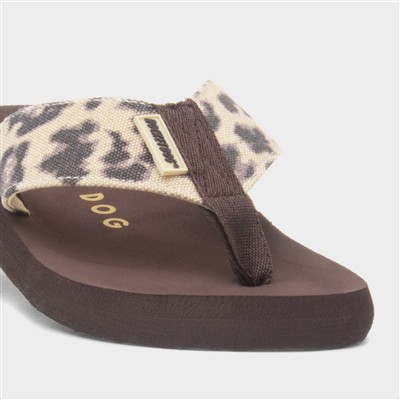 Adios Dexter Womens Brown Flip Flop