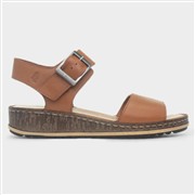 Hush Puppies Ellie Womens Tan Wide Fit Sandal (Click For Details)