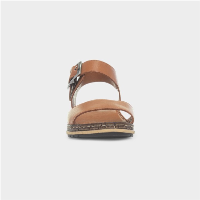 Ellie Womens Tan Wide Fit Sandal