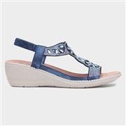 Cushion Walk Gill Womens Blue Wedge Sandal (Click For Details)