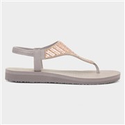 Skechers Meditation Womens Taupe Vegan Sandal (Click For Details)