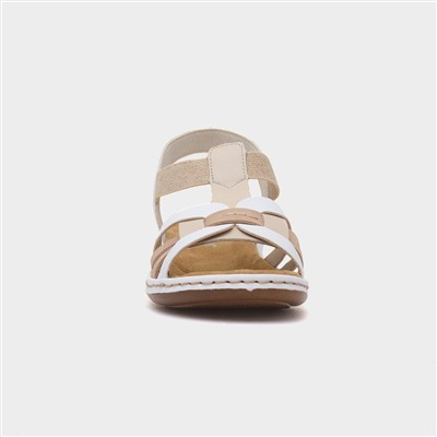 Antistress Womens White Strappy Sandal