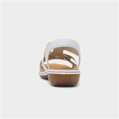 Antistress Womens White Strappy Sandal