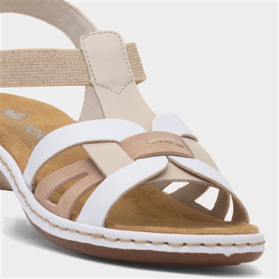 Antistress Womens White Strappy Sandal