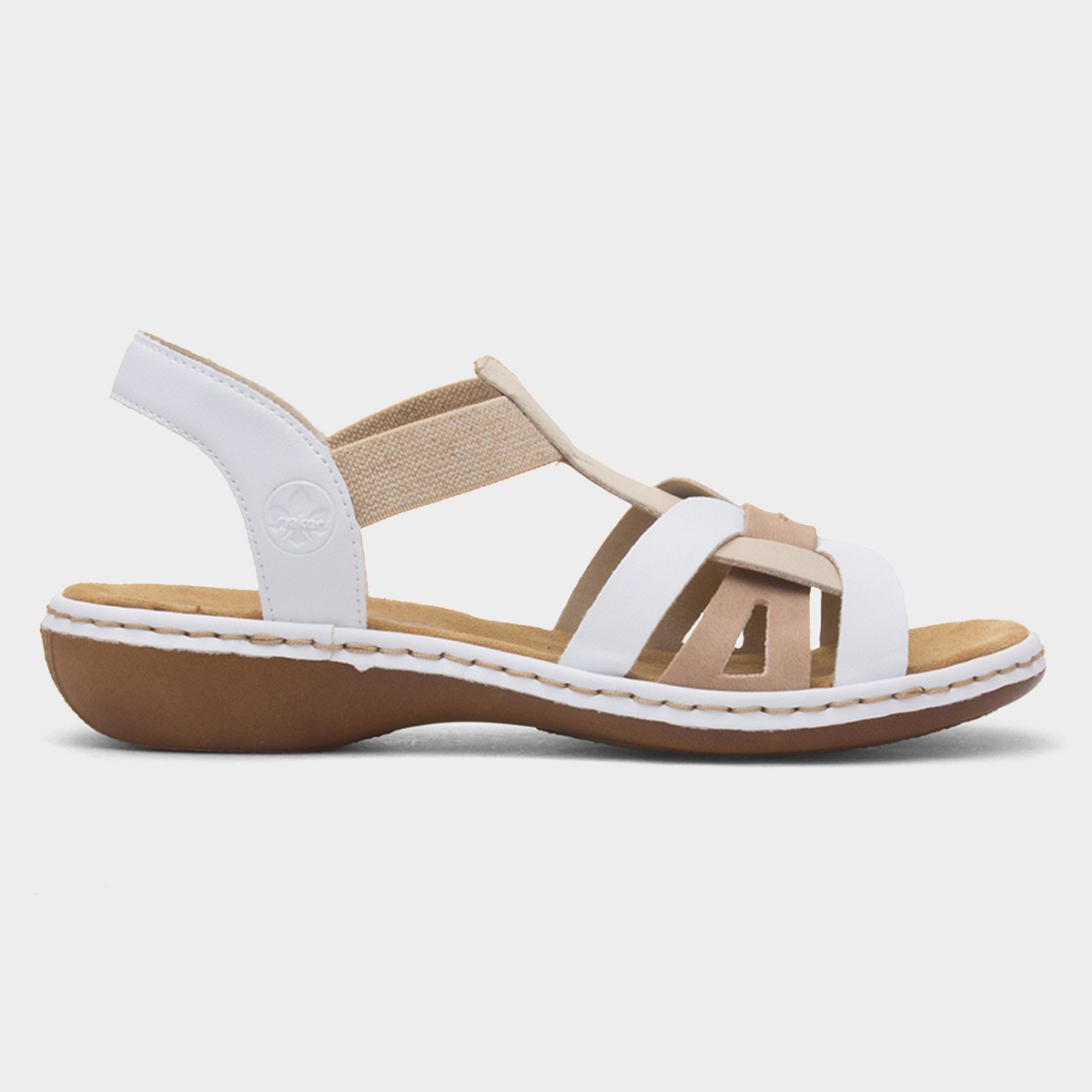 Antistress Womens White Strappy Sandal