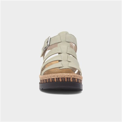 Womens Sage Gladiator Leather Sandal