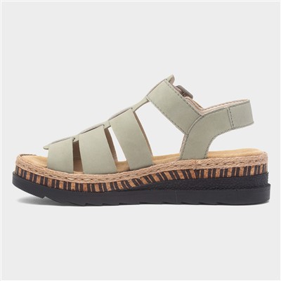 Womens Sage Gladiator Leather Sandal