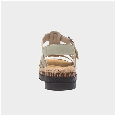 Womens Sage Gladiator Leather Sandal