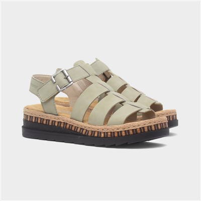 Womens Sage Gladiator Leather Sandal