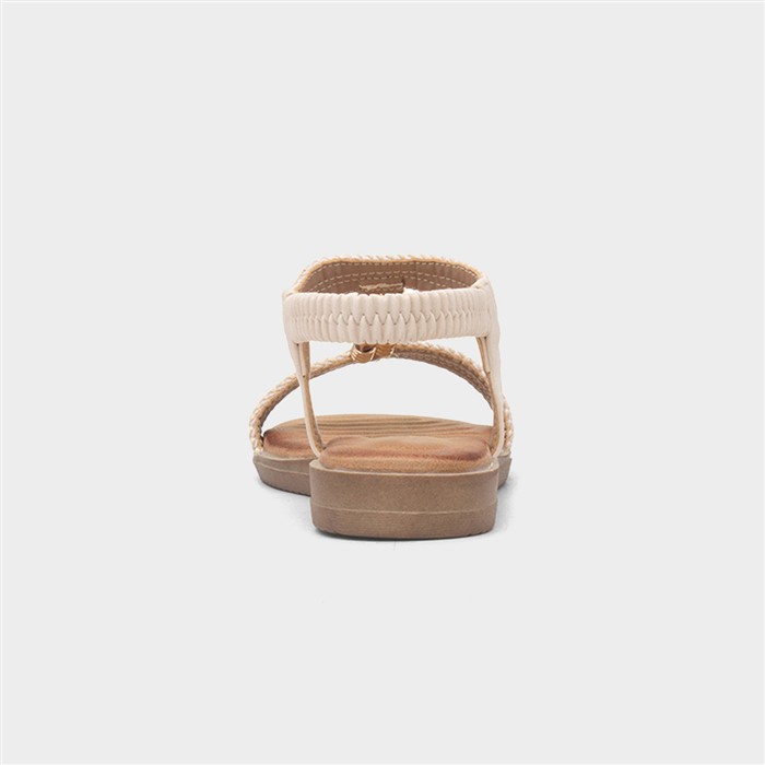 Portofino Womens Cream Slip On Sandal