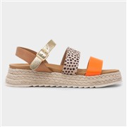 Lunar Summer Womens Orange Buckle Sandal (Click For Details)