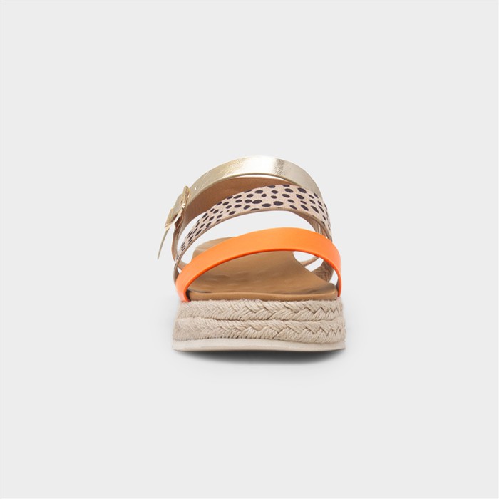 Summer Womens Orange Buckle Sandal