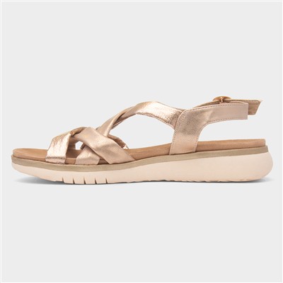 Roma Womens Rose Gold Strappy Sandal