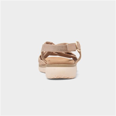 Roma Womens Rose Gold Strappy Sandal